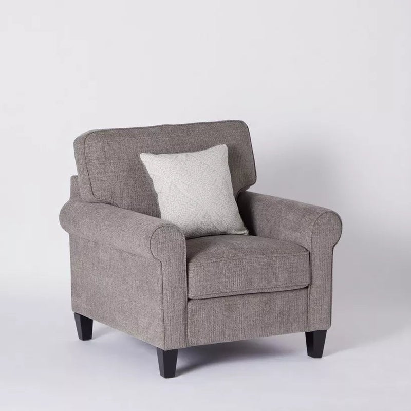 Aria Solo Modern Accent Armchair – Single-Seater Sofa with Cushion for Living Room Comfort